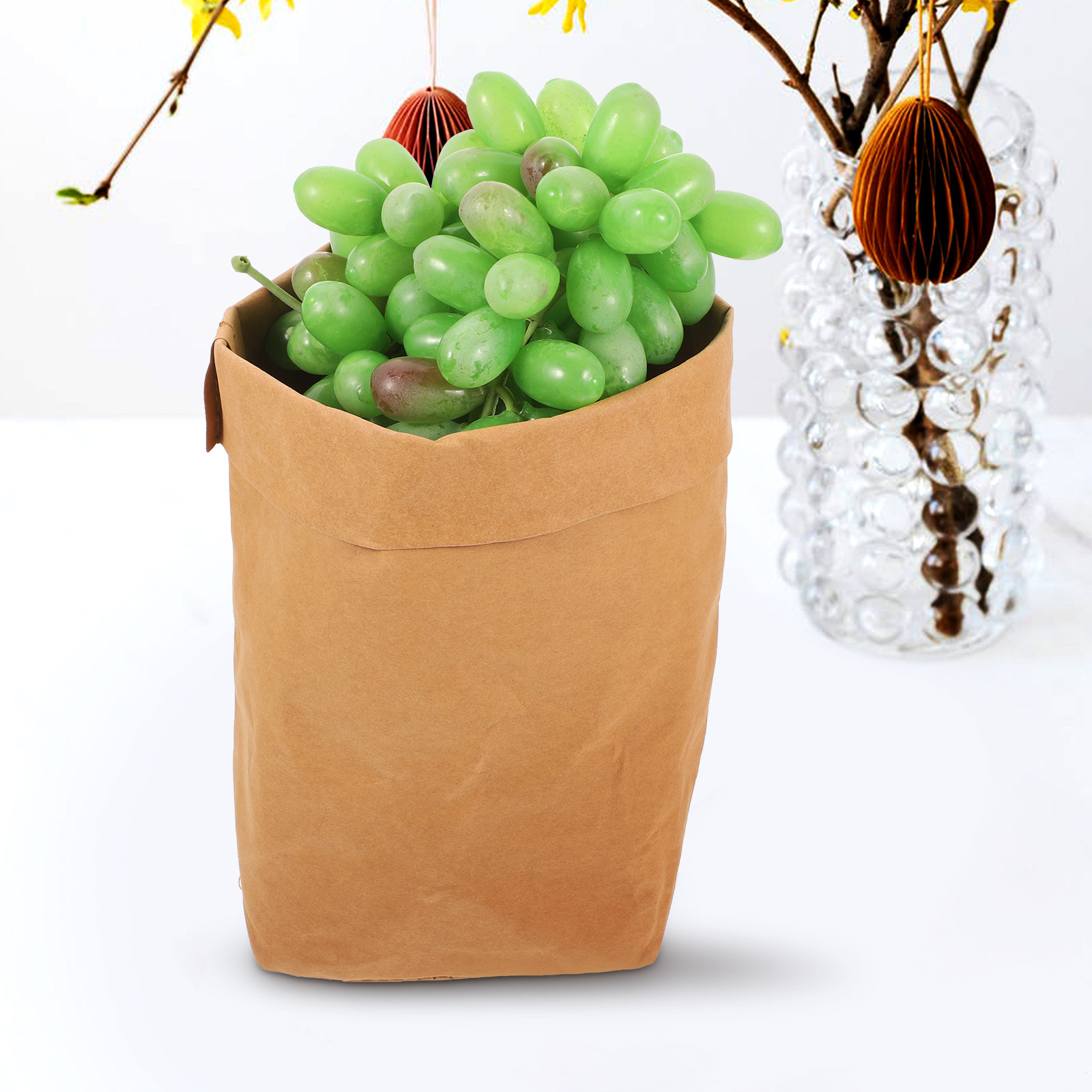 Food Grocery Snacks - ถุงกระดาษคราฟท์สำหรับเก็บอาหาร แซนด์วิช ขนมปัง ของว่าง อาหารกลางวัน ของใช้ในครัว