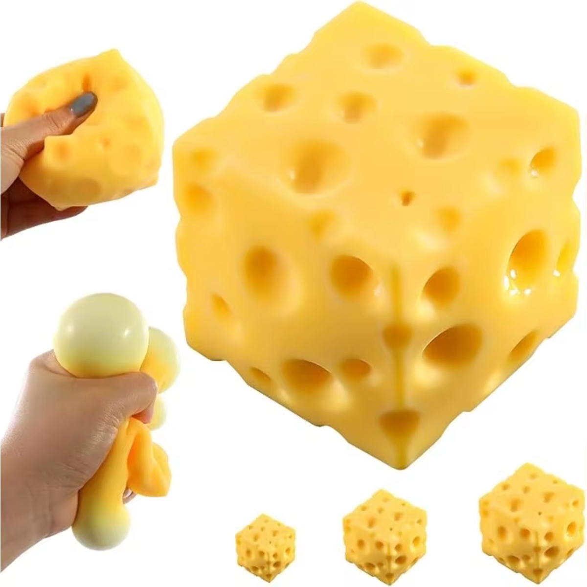 Food & Snacks Pdf - ของเล่นบีบคลายเครียดรูปชีส ของเล่นนุ่มยืดหยุ่น ของเล่นสัมผัสเพื่อบรรเทนประสาทสัมผัส ของเล่นสำหรับผู้มีภาวะสมาธิสั้น ของเล่นคลายเครียดสำหรับโต๊ะทำงาน ธีมอาหาร