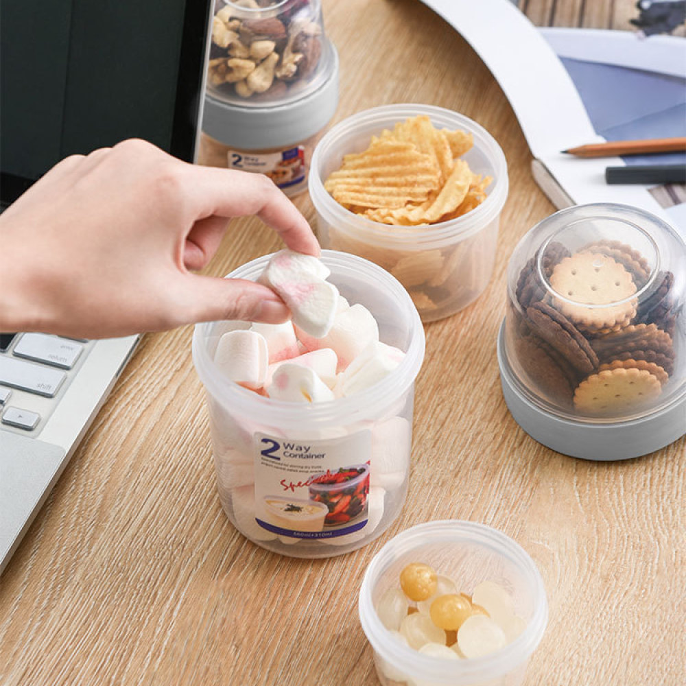 กล่องเก็บอาหารสองชั้นแบบปิดสนิ - Baby Food Snacks Yogurt บทวิจารณ์และราคา