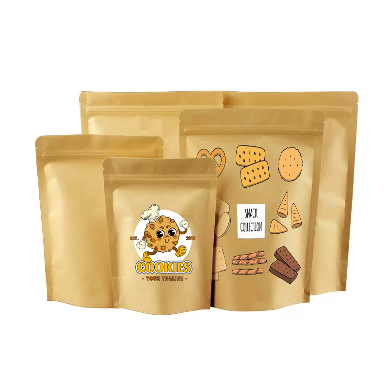 ถุงบรรจุภัณฑ์แบบซิปล็อคตั้งได้ - Logo Food Snack บทวิจารณ์และราคา