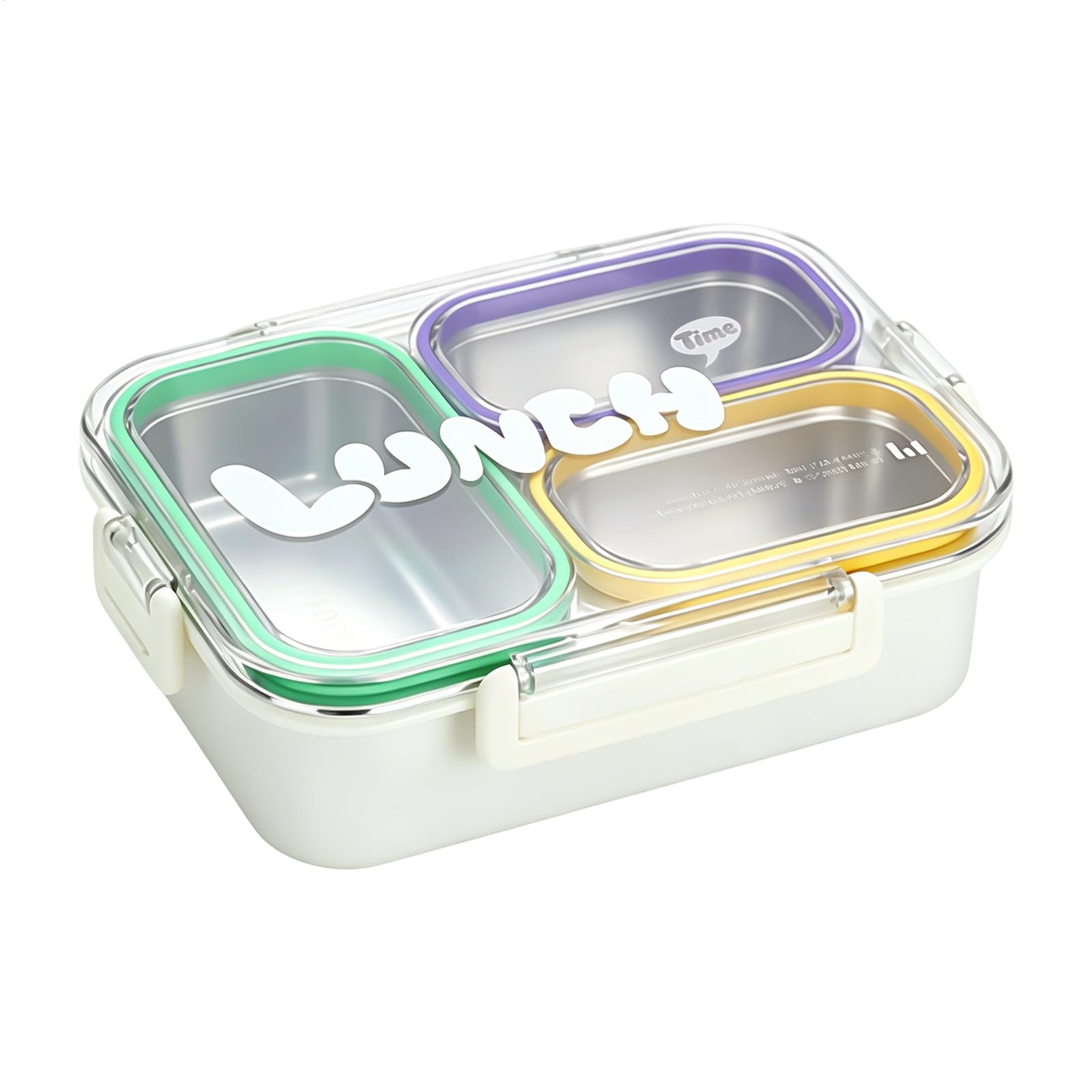กล่องอาหารกลางวันสแตนเลสแบบแบ่ - Food Snacks For Kids บทวิจารณ์และราคา