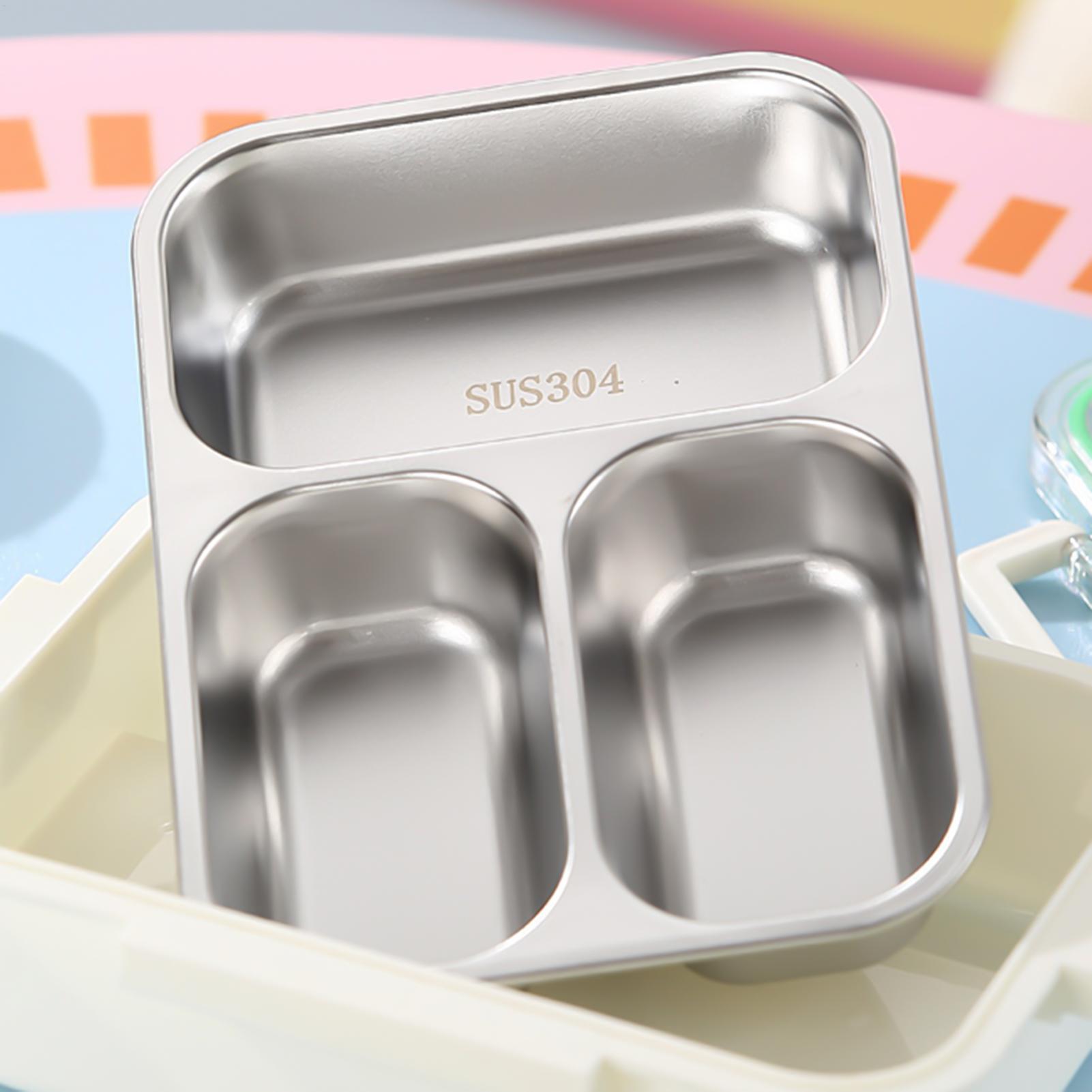 กล่องอาหารกลางวันสแตนเลสแบบแบ่ - Food Snacks For Kids บทวิจารณ์และราคา