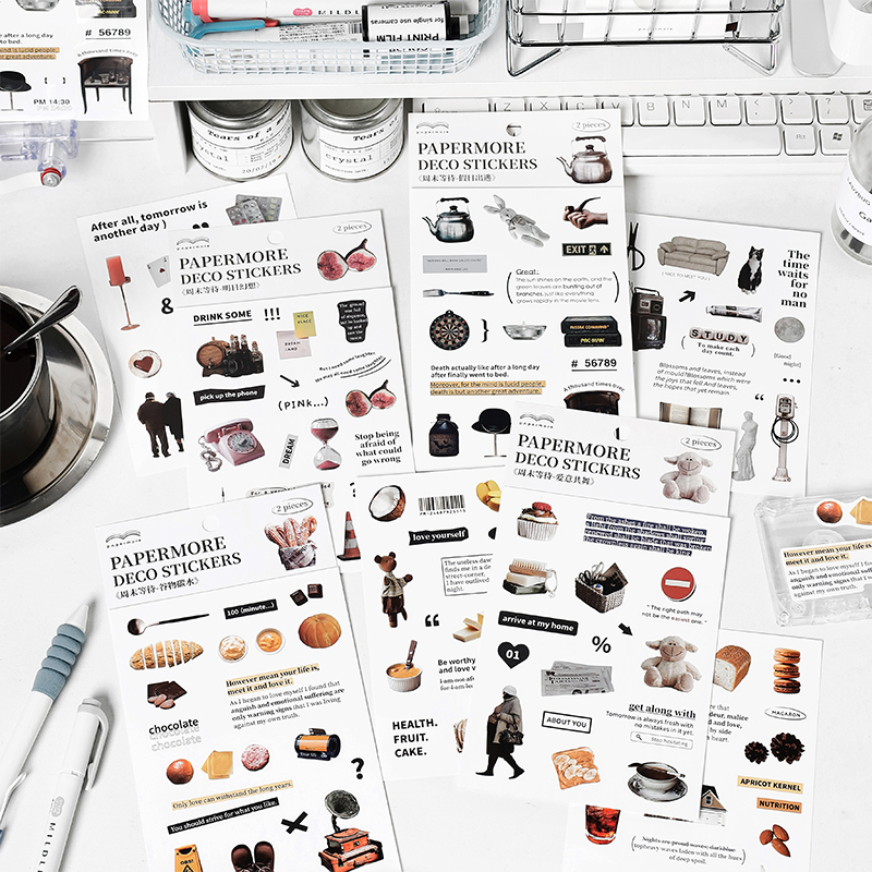 สติกเกอร์ลายขนมสวยงามสำหรับตกแ - Food City Snacks บทวิจารณ์และราคา