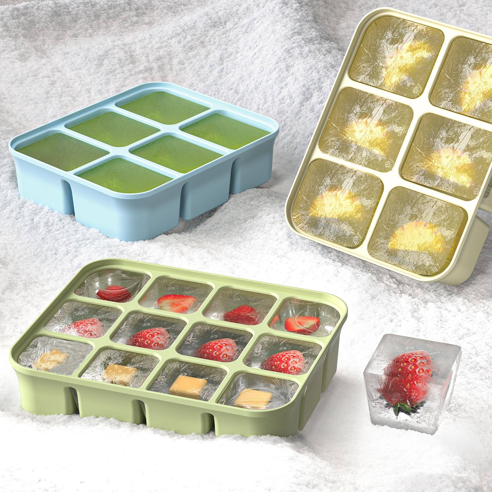 ถาดแช่แข็งอาหารเด็กซิลิโคน 3 ช - Homemade Food Snacks บทวิจารณ์และราคา