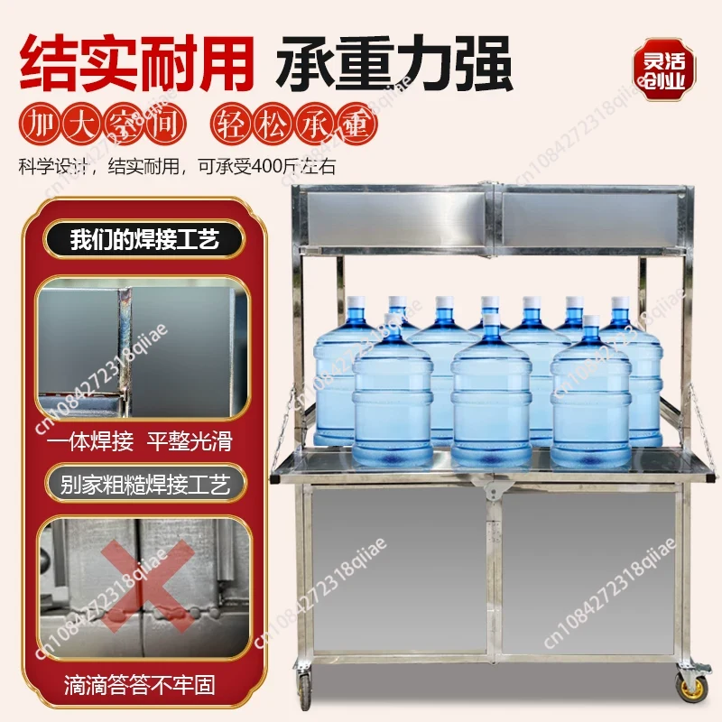 รถเข็นขายอาหารแบบพับได้ พกพาสะ - Food Grocery Snacks บทวิจารณ์และราคา