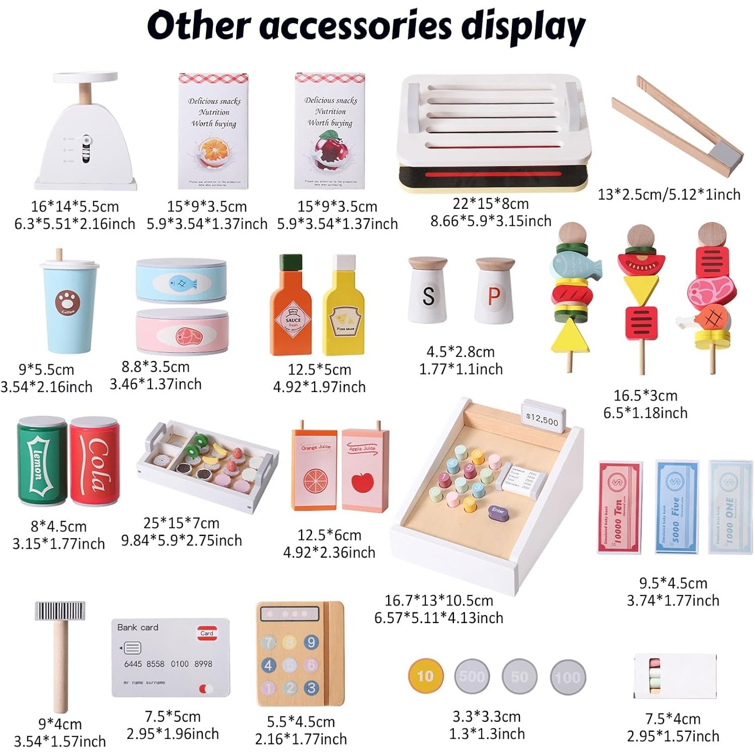 ชุดของเล่นร้านขายขนมไม้ ของเล่ - Food Grocery Snacks บทวิจารณ์และราคา