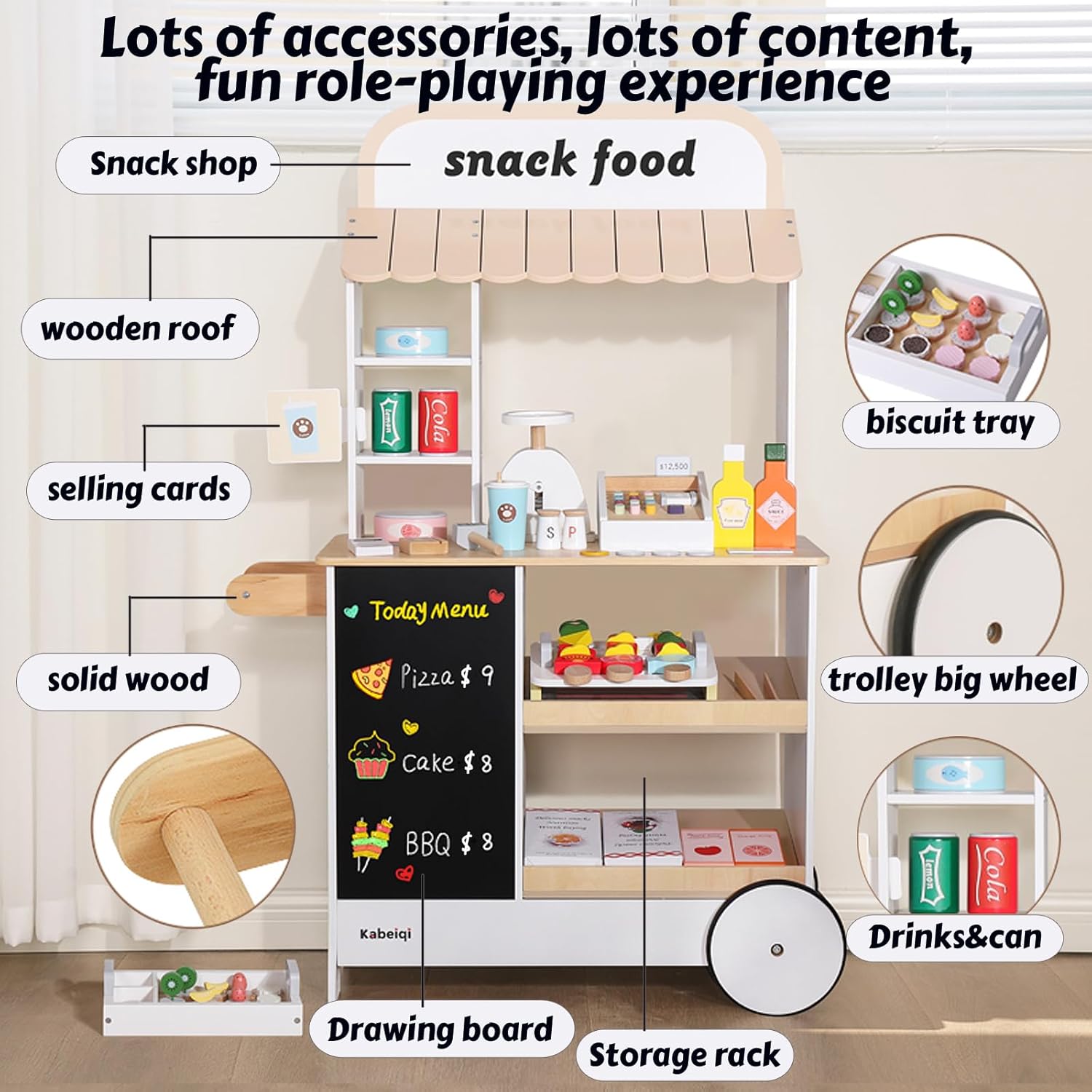 ชุดของเล่นร้านขายขนมไม้ ของเล่ - Food Grocery Snacks บทวิจารณ์และราคา