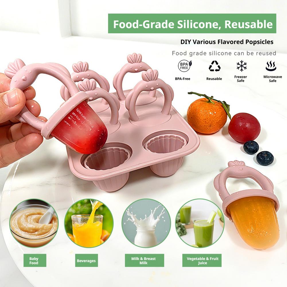 แม่พิมพ์ซิลิโคนทำไอศกรีม 1 ชุด - Homemade Food Snacks บทวิจารณ์และราคา