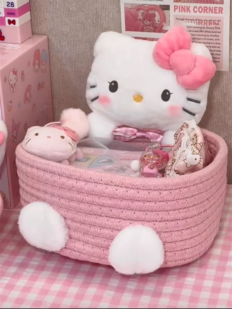 รูปแมวน่ารักตะกร้าเก็บ Kawaii  - Food Grocery Snacks บทวิจารณ์และราคา