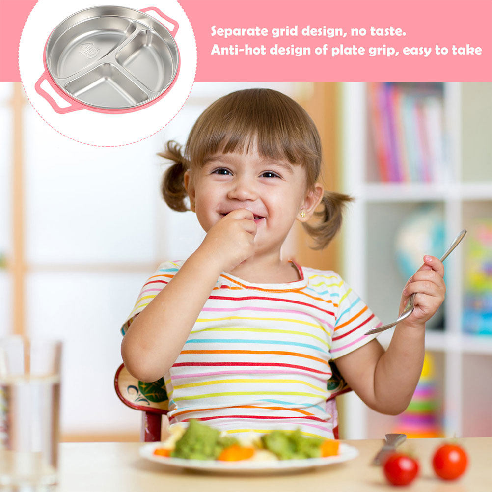 จานแบ่งช่องสำหรับเด็กทำจากสแตน - Food Snacks For Kids บทวิจารณ์และราคา